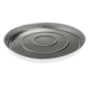 Embalagem circular de alumínio com borda ondulada Ø237x18 mm - A 725 (vista oblíqua)