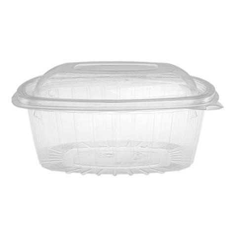 Rectangular transparent OPS plastic container 750 ml. - G 750 B - 170x140x58 mm (elevation view)