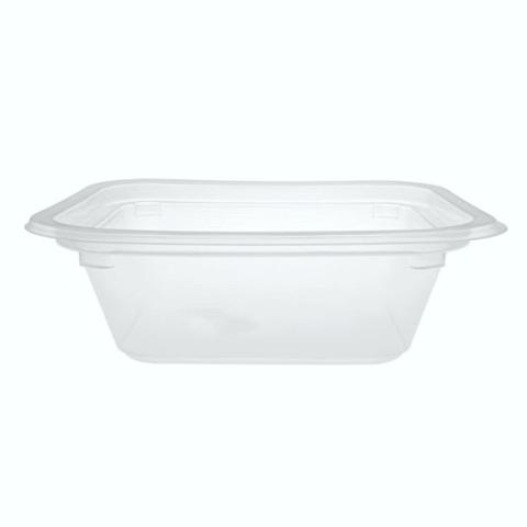 Rectangular transparent PP-EVOH-PP plastic thermosealable container 170x145x57mm - GBI D 500 (elevation view)