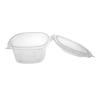 Rectangular transparent OPS plastic container 750 ml. - G 750 B - 170x140x58 mm (open lid view)