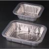 Rectangular transparent PP-EVOH-PP plastic thermosealable container 170x145x57mm - GBI D 500 (view with aluminum container II)