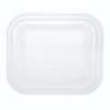 Rectangular transparent PP-EVOH-PP plastic thermosealable container 170x145x57mm - GBI D 500 (plant view)