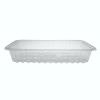 Rectangular transparent OPS plastic container without lid 1100 ml. 250x182x40 mm. - GO 1100 (elevation view)