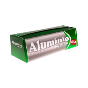 Rollo de papel de aluminio industrial alta resistencia 29cmx150 m. - E.29X150BL1-6 (vista oblicua)