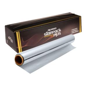 Lebensmittelechte Aluminiumfolienrolle STARPACK PLUS 40cmx300 m. - E.40X300PLUS1 (Pack- und Rollenansicht)