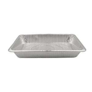 Bandeja de alumínio retangular com borda ondulada 526x326x80 mm. - D 11450* (vista oblíqua)