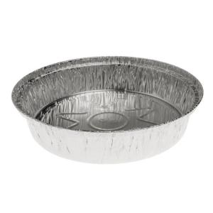 Envase circular de aluminio con borde rizado y canto alzado Ø205x37 mm - B 1025 PRO (vista oblicua)