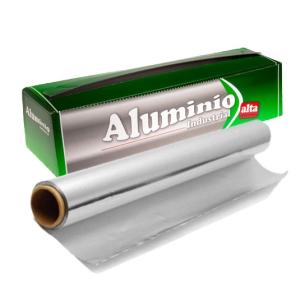 Rollo de papel aluminio alimentario 40 cm × 200 m - E.40X200BL1-6 (vista pack + rollo)
