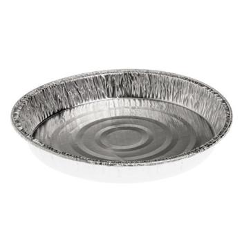 Envase circular de aluminio con borde rizado Ø135x17 mm - A 203 (vista oblicua)
