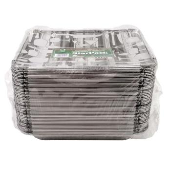 Rechteckige Aluminiumschale mit Bördelrand und erhöhtem Rand 324x264x38 mm - CE 2450 (Schrägansicht)