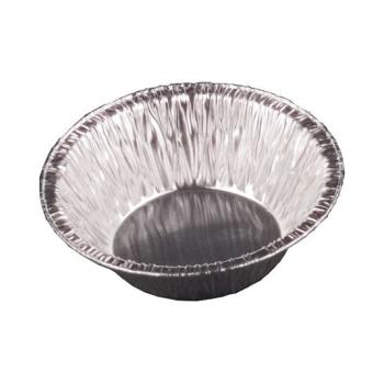 Round aluminum foil container with crimped edge Ø68x19 mm - A 36 (oblique view)