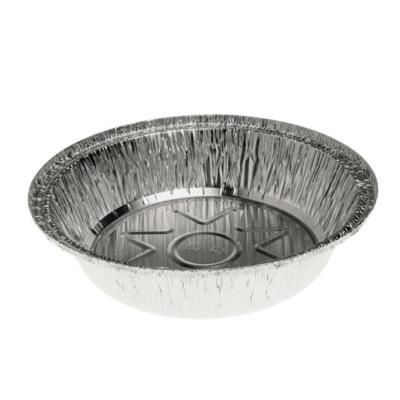 Envase de aluminio circular con borde rizado y canto alzado Ø186x40 - C 770 L  (vista oblicua)