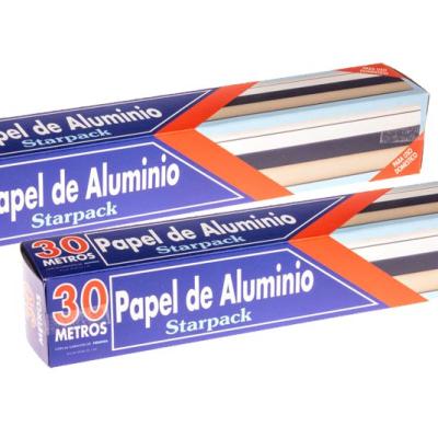 Rollo de papel de aluminio alimentario Starpack de 29  cm x 30 m - STAR1 30 (vista oblicua)