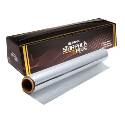 Lebensmittelechte Aluminiumfolienrolle STARPACK PLUS 40cmx250 m. - E.40X250PLUS2 (Pack- und Rollenansicht)