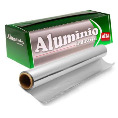 Rollo de papel de aluminio industrial alta resistencia 29cmx200 m. - E.29X200BL2-6 (vista pack + rollo)