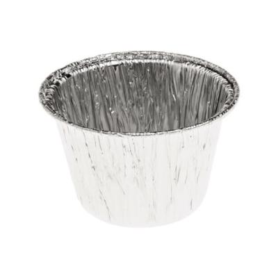 Round aluminum foil container with crimped edge Ø80x47 - A 135 (oblique view)