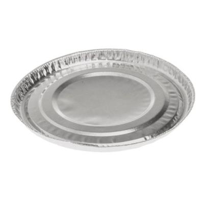 Round aluminum foil container with crimped edge Ø88x7 mm - C 27 (oblique view)