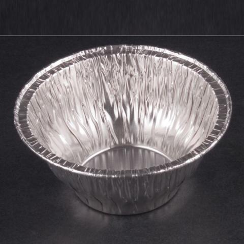 Envase de aluminio circular con borde rizado A250 - Ø113x48mm - fondo negro