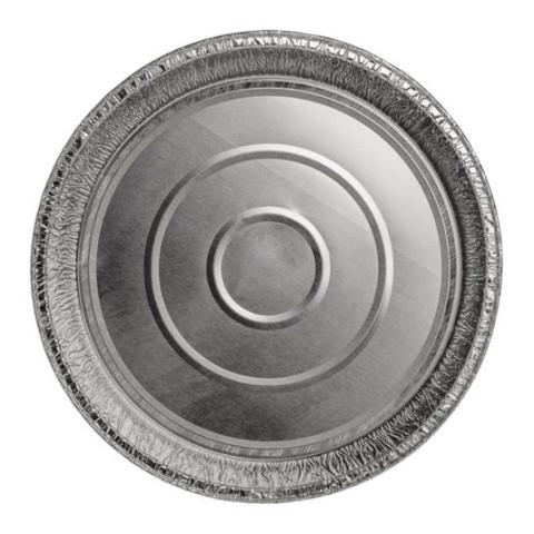 Embalagem circular de alumínio com borda ondulada Ø202x37 mm - A 1025 (vista da planta)
