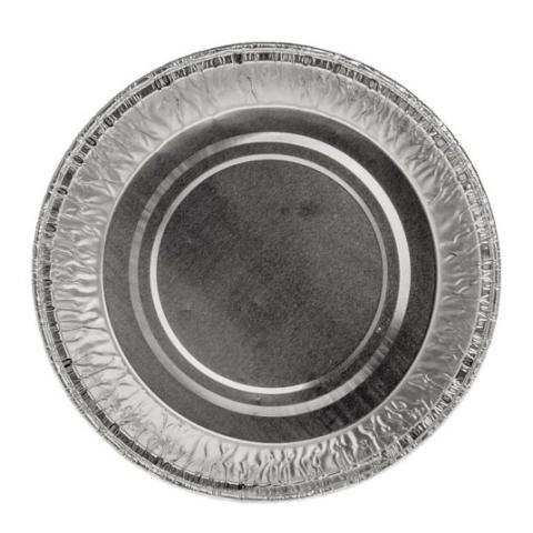 Embalagem circular de alumínio com borda ondulada Ø127x30 mm - A 275 (vista da planta)