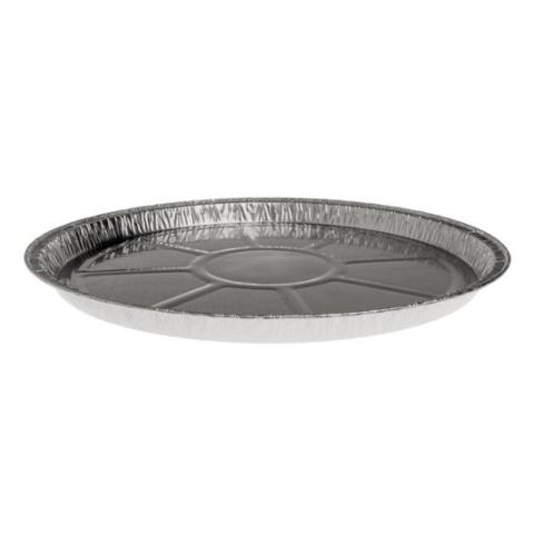 Envase circular de aluminio con borde rizado Ø250x14 mm - A 570 (vista lateral)