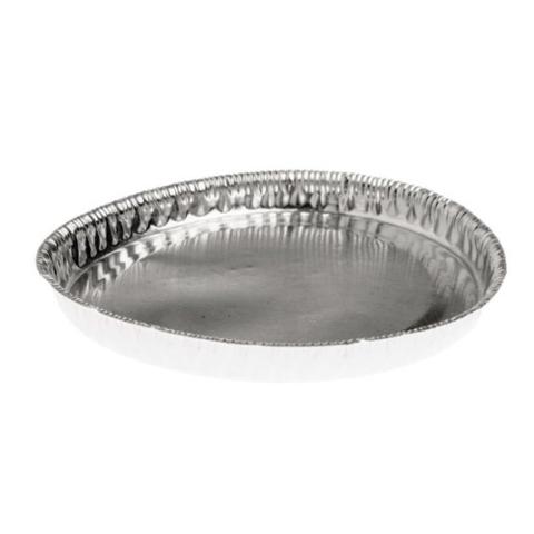 Envase de aluminio circular con borde rizado Ø74x7 mm - C 32 (vista lateral)