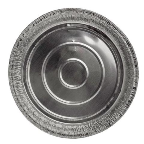 Envase de aluminio circular con borde rizado y canto alzado Ø205x57 - B 1450 (vista planta)