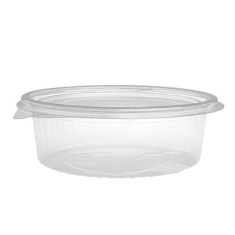 Oval transparent OPS plastic container 166x132x55 mm - G 500 (elevation view)