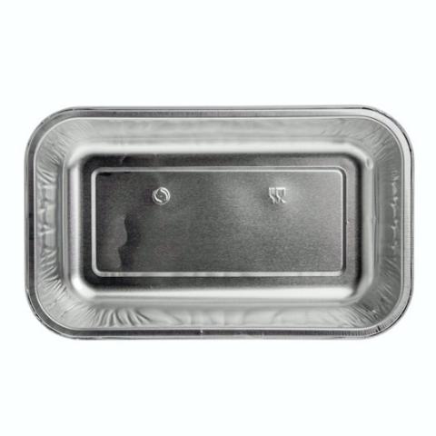 Envase rectangular de aluminio con borde rizado 171x103x33 mm - D 390 (vista planta)