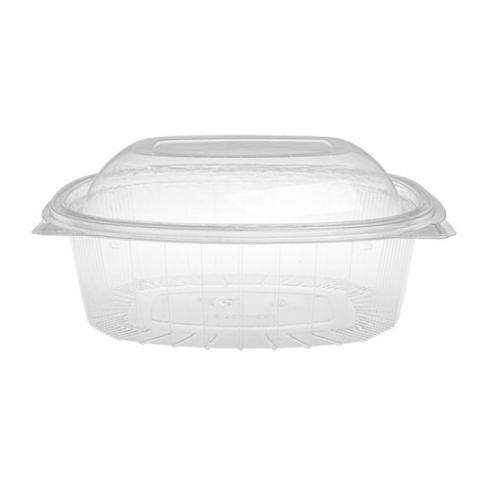 Rectangular transparent OPS plastic container 1000 ml 198x158x53 mm - G 1000 B (elevation view)