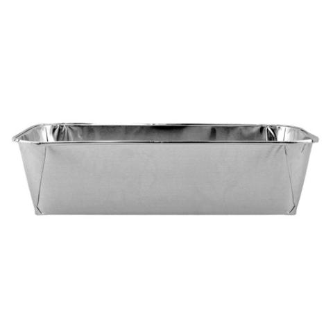 Aluminum foil rectangular container 233x104x61 mm - D 1000 (elevation view)