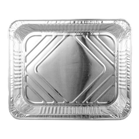 Envase de aluminio rectangular con borde rizado 324x264x38 mm - D 2450 MM (vista planta)