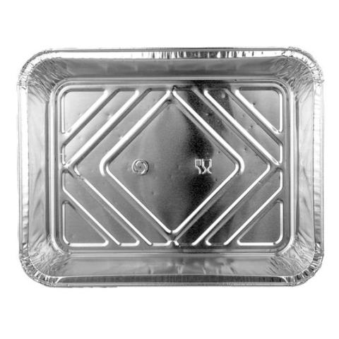 Envase de aluminio rectangular con borde rizado 227x177x38 mm. - D 1100 MM (vista planta)