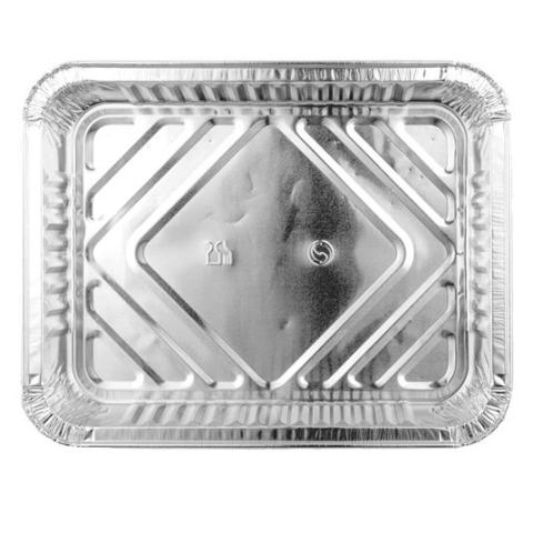 Barquette rectangulaire en aluminium bord recourbé 227x177x30 mm. - D 800 MM (vue de l'usine)