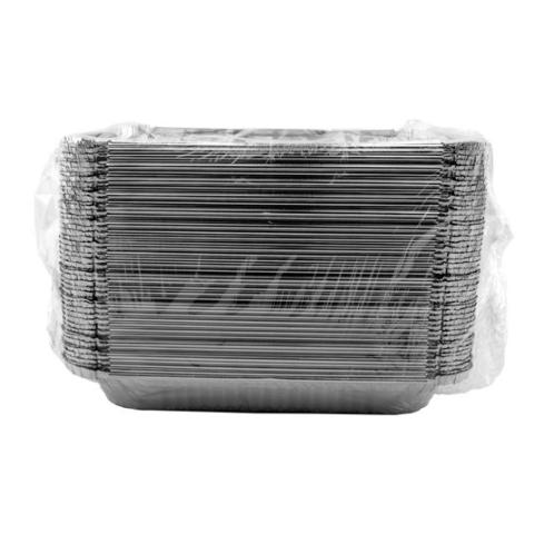 Envase rectangular de aluminio con borde rizado y canto alzado 324x264x38 mm - CE 2450 (vista alzado)