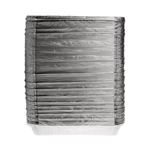 Rechteckige Aluminiumschale mit Bördelrand und erhöhtem Rand 315x215x42 mm - CE 2200 (Höhenansicht)