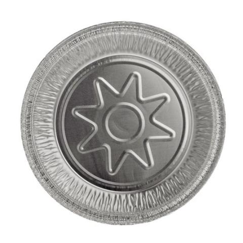 Envase circular de aluminio con borde rizado y canto alzado Ø186x40 mm - B 775 PRO (vista planta)