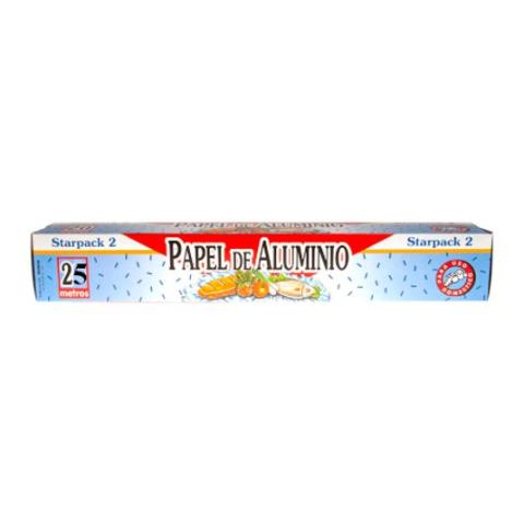 Rolo de papel de alumínio alimentar Starpack 2 - 29cm × 25m – STAR2 25 (vista frontal)
