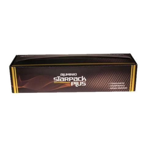 Rouleau de papier aluminium alimentaire STARPACK PLUS 40cmx200 m - E.40X200PLUS2 (vue pack avant)