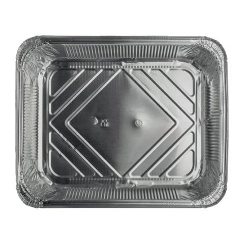 Barquette rectangulaire en aluminium avec bord roulé et rebord relevé 318x258x50 mm - R 31–3240 L (vue en plan)