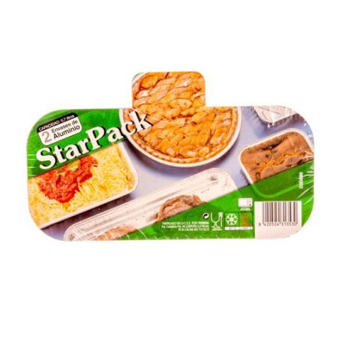 Rechteckige Aluminiumschale mit Bördelrand 202x92x56 mm (Pack mit 2 Schalen) – D 2 D 690 R (Draufsicht)