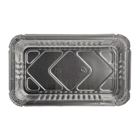 Rechteckige Aluminiumschale mit Bördelrand und erhöhtem Rand 224x132x34 mm - R 65-650 L (Draufsicht)