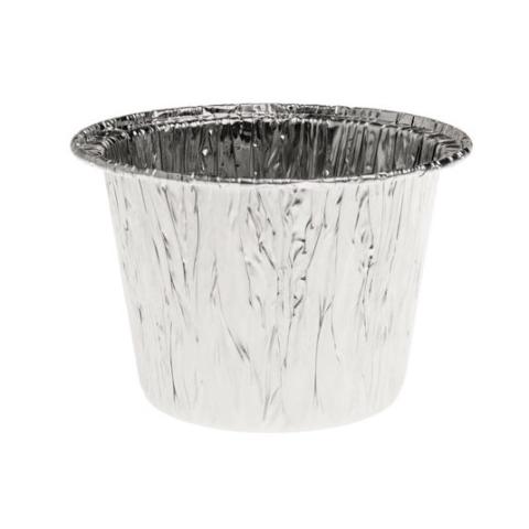 Round aluminum foil container with crimped edge Ø72x45 - A 107 (elevation view)