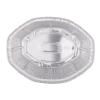 Envase de aluminio ovalado con borde rizado y canto alzado 256x192x87 mm - S 2600 (vista planta)