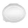 Oval transparent OPS plastic container with lid 500 ml 166x132xx55 mm - G 500 (plan view)