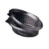 Oval transparent OPS plastic container with lid 375 ml 160x128x46 mm. - Ref: G375 (oblique view II)