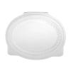 Oval transparent OPS plastic container with lid 375 ml 160x128x46 mm. - G375 (plant view)