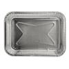 Aluminum foil rectangular container 185x135x30 mm - D 580 (plant view)