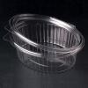 Oval transparent OPS plastic container - G 1000 - 200x165x68 mm (oblique view II)