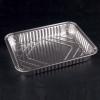 Aluminum foil rectangular container 227x177x30 mm. - D 800 (oblique view, black background)